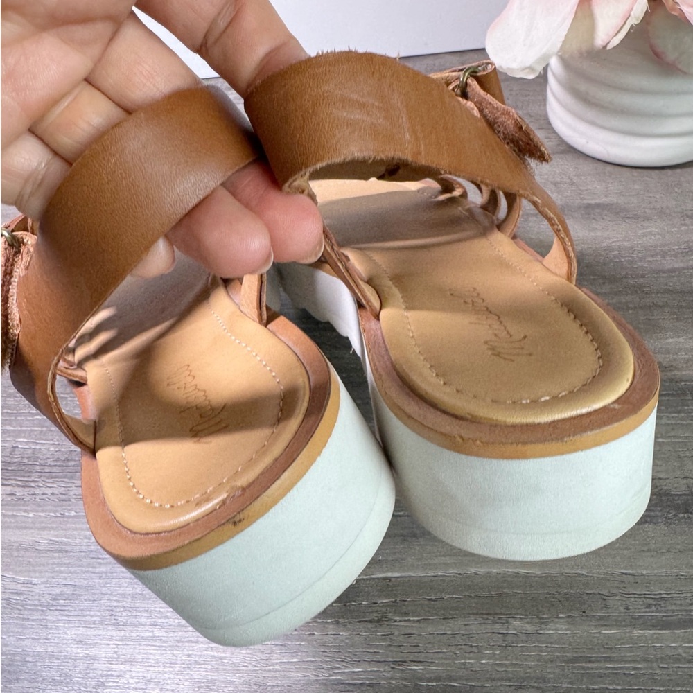 Madewell Fisherman Flatform English Saddle Leather Sandals Womens 10 $128 - Picture 5 of 9